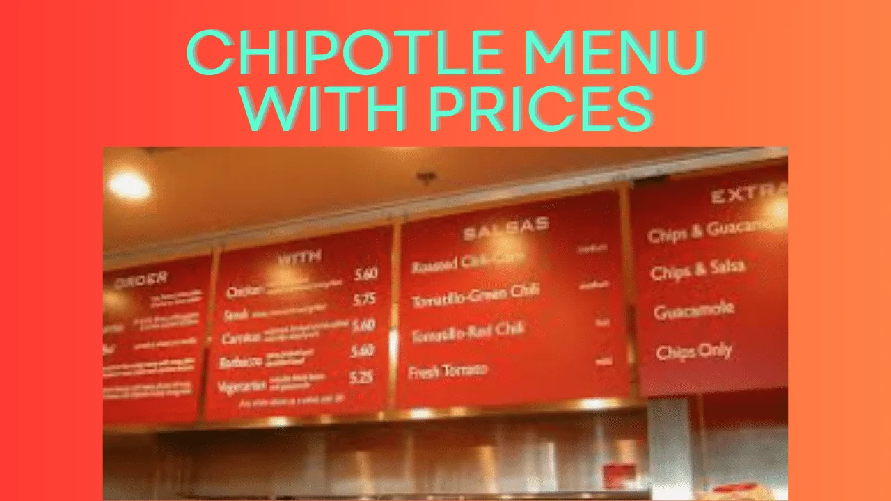 Chipotle Menu with Prices