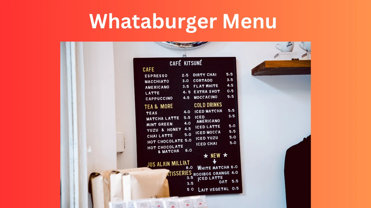 Whataburger Menu 